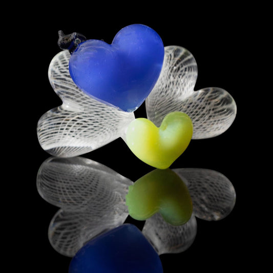 artisan-crafted glass pendant - Heart Cluster Pendant by Blue Soldier x Sakibomb (2023)