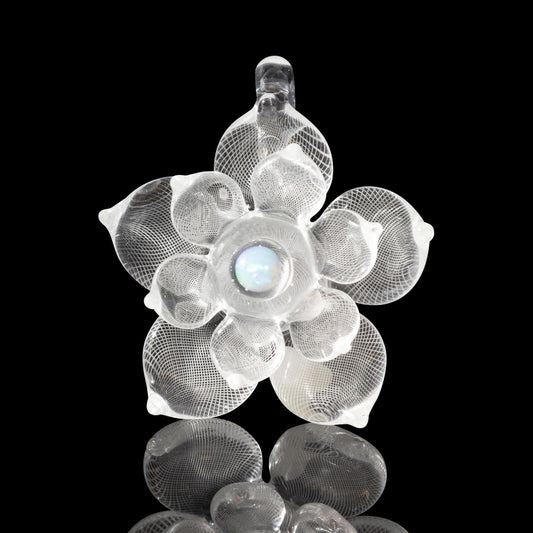 artisan-crafted glass pendant - Flower Pendant by Blue Soldier x Mars Glassworks (2023)