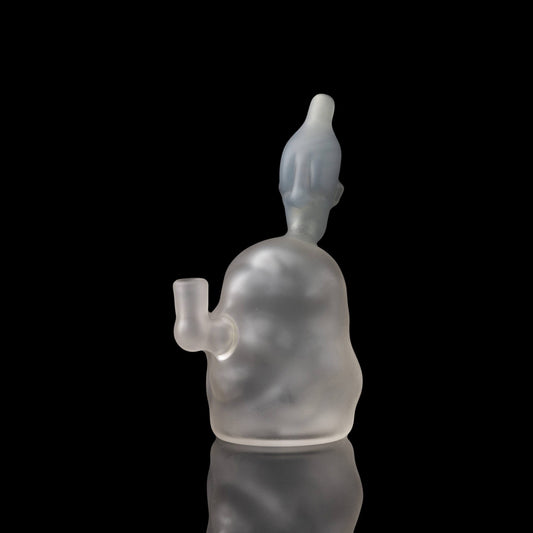 artisan-crafted design of the Sandblasted Bubbler by Gomez Glass (2023 Release)