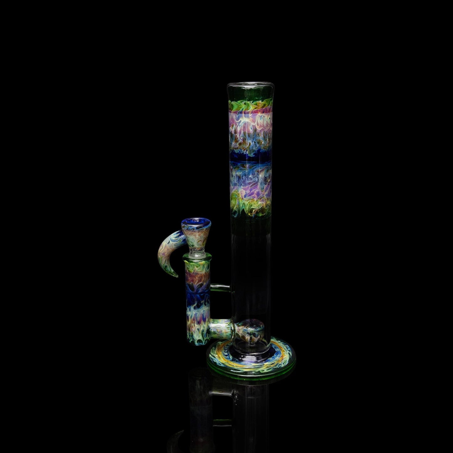 sophisticated art piece - 12” Multicolor Chaos Straight Tube by Gobs Glass (2023 Release)