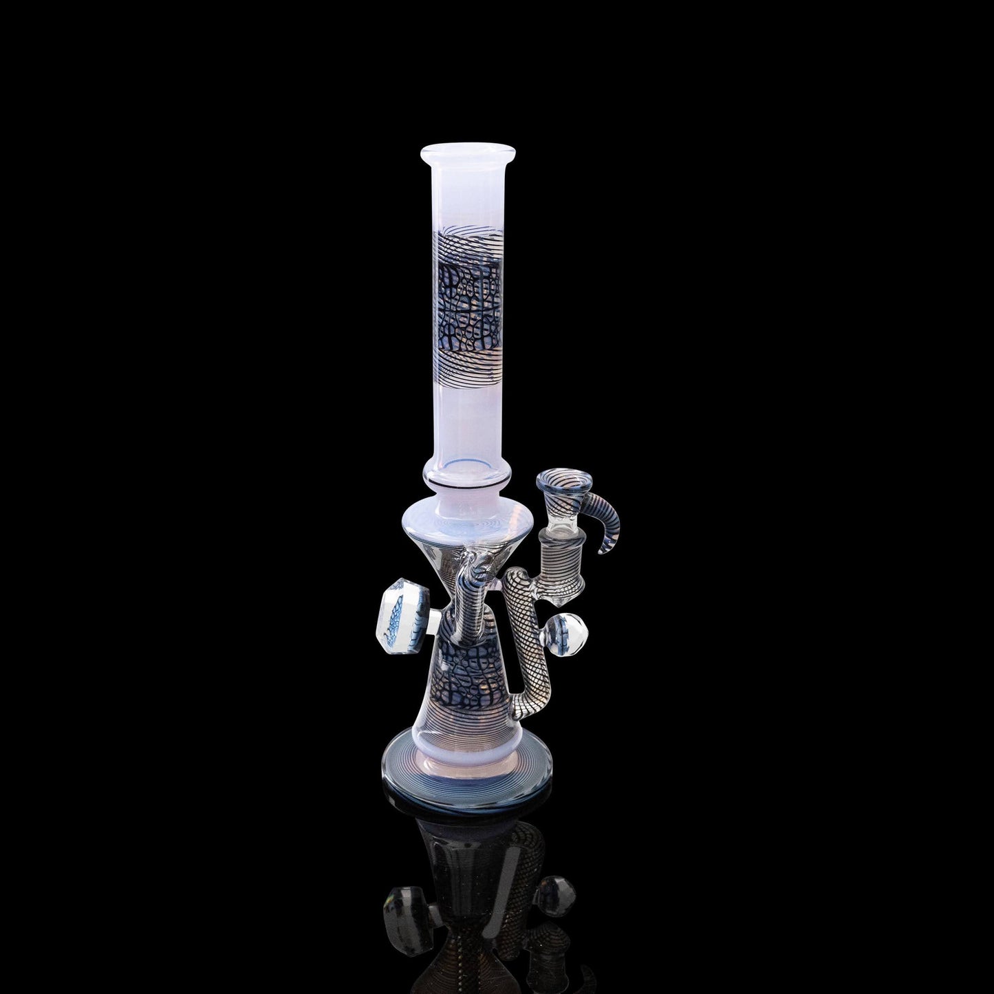 sophisticated design of the 15” Faceted Recycle Bong by Gobs Glass (2023 Release)
