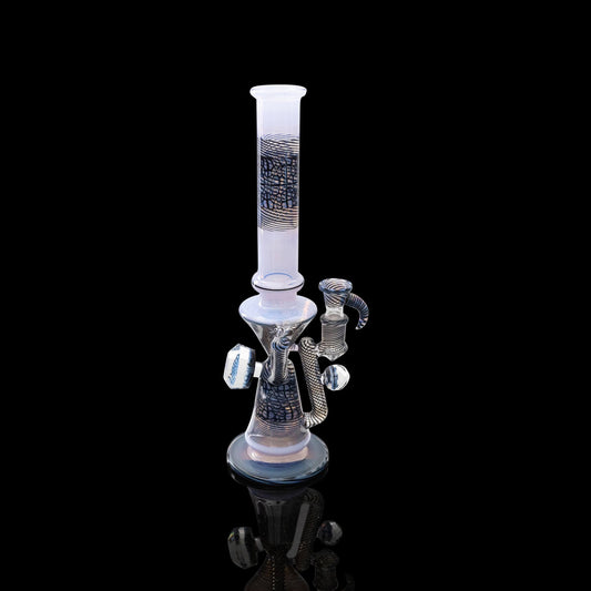 sophisticated design of the 15” Faceted Recycle Bong by Gobs Glass (2023 Release)