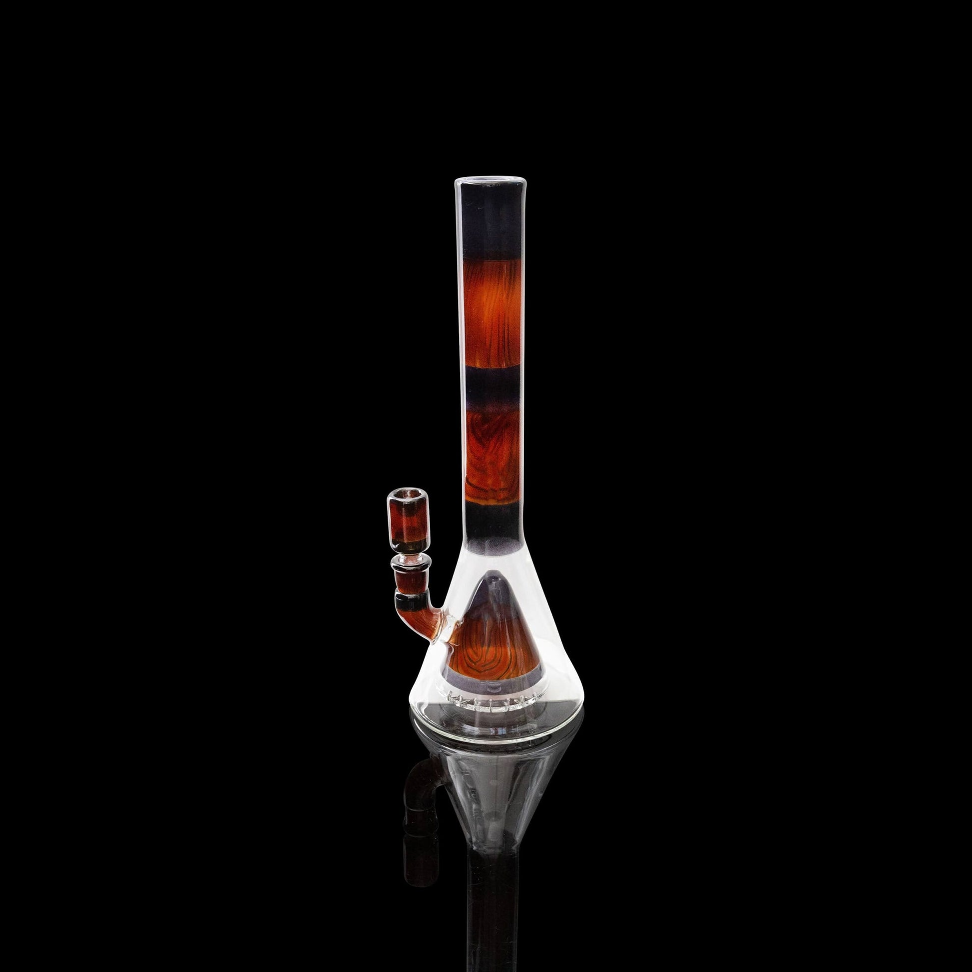 sophisticated art piece - Wood Grain Pyramid Beaker by Gobs Glass (2023 Release)