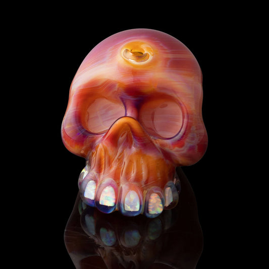 hand-blown art piece - Serendipity Mini Skull By Carsten Carlile (2023)