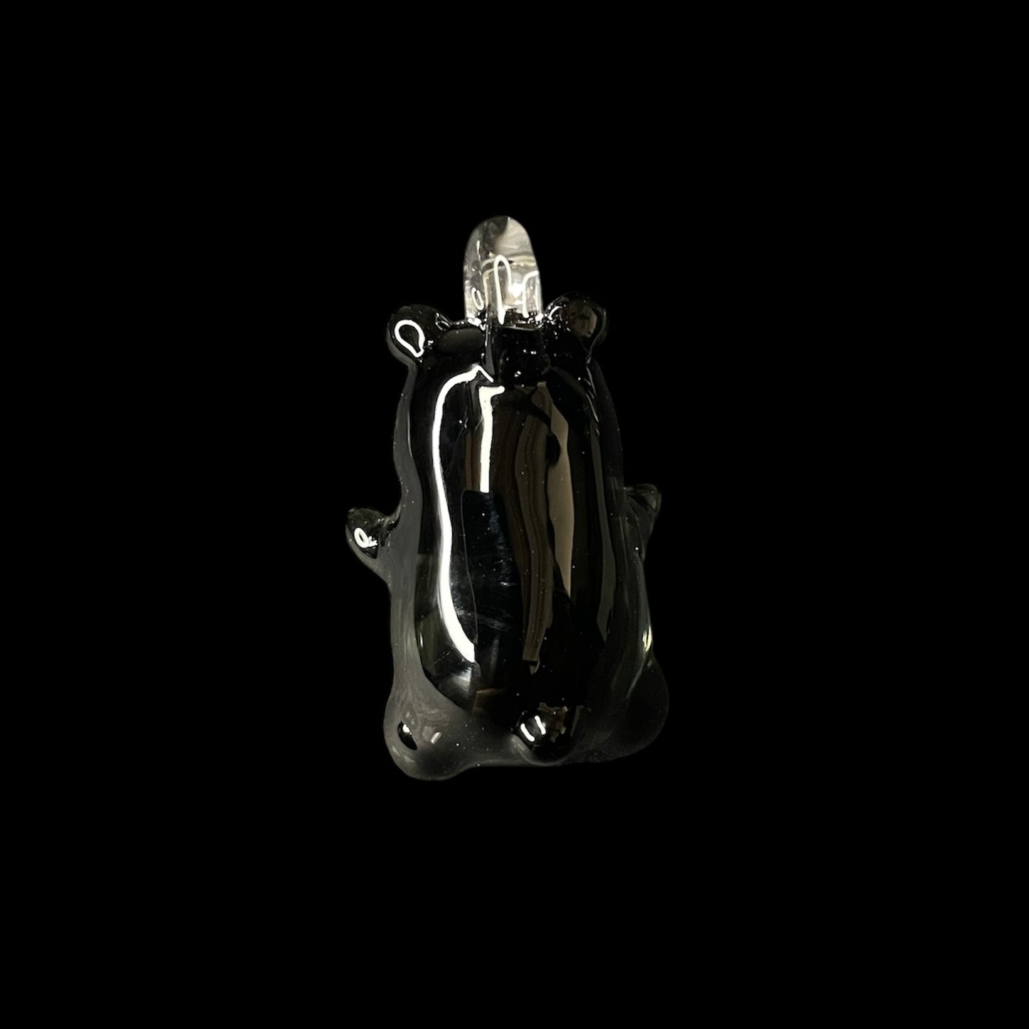 Flower Implosion Black Bear Pendant by Azusa Glass (Hikari No Kakera 2025)