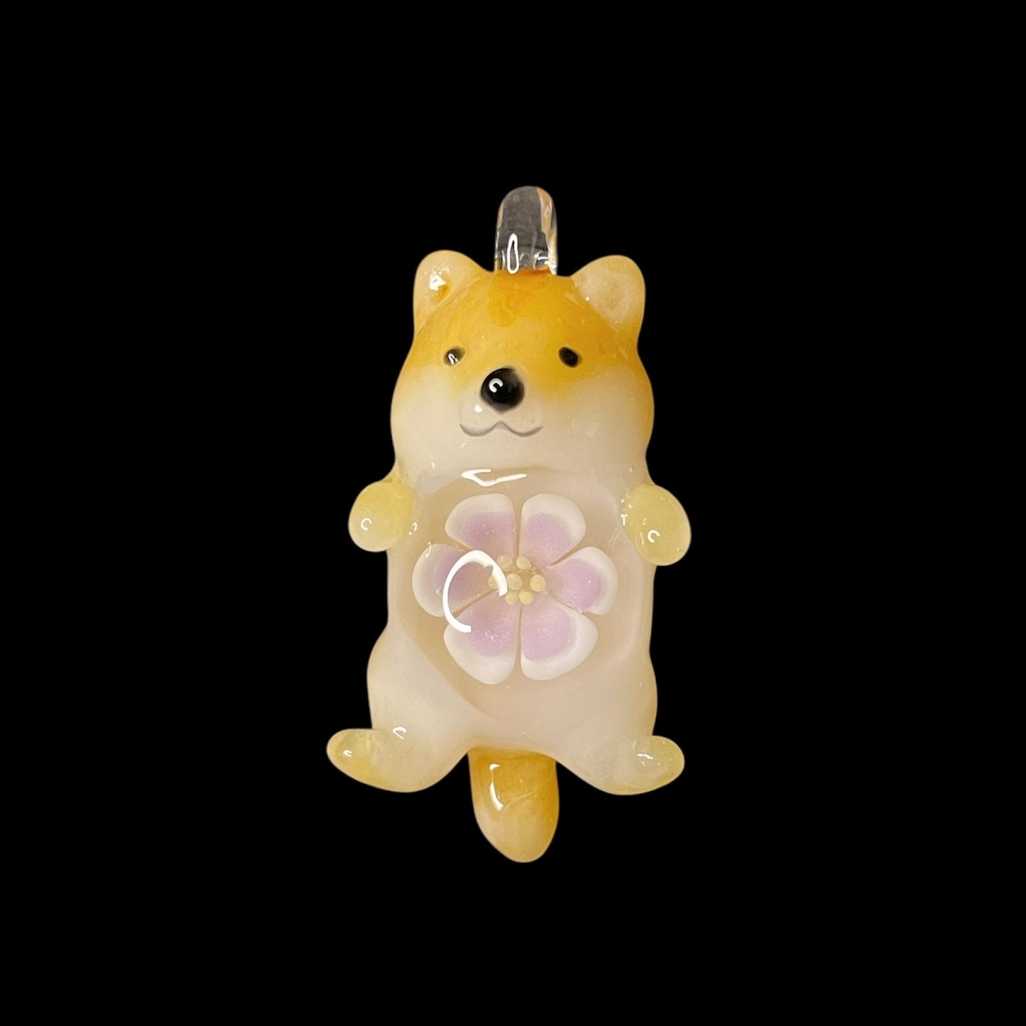 Flower Implosion Dog Pendant (B) by Azusa Glass (Hikari No Kakera 2025)