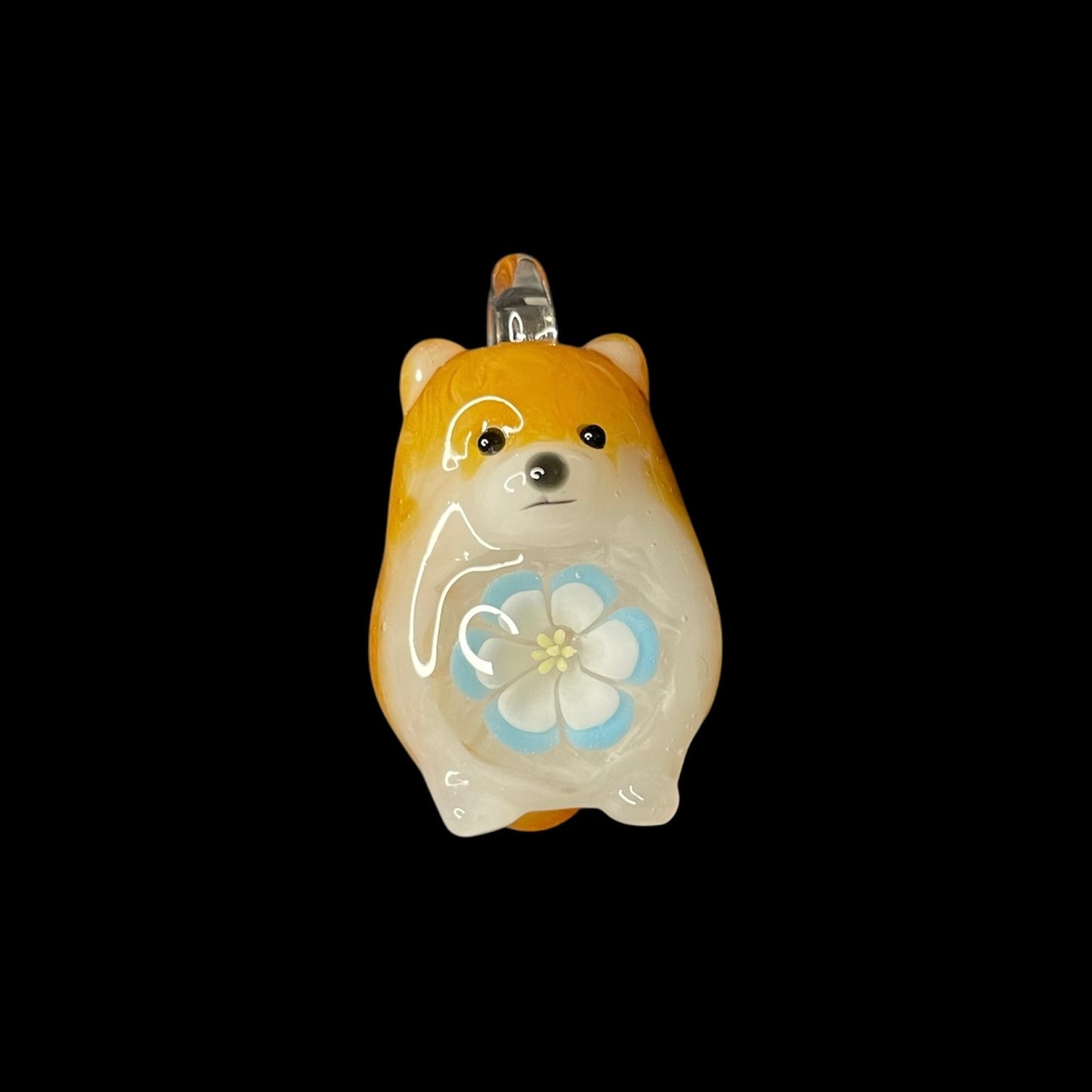 Flower Implosion Dog Pendant (A) by Azusa Glass (Hikari No Kakera 2025)