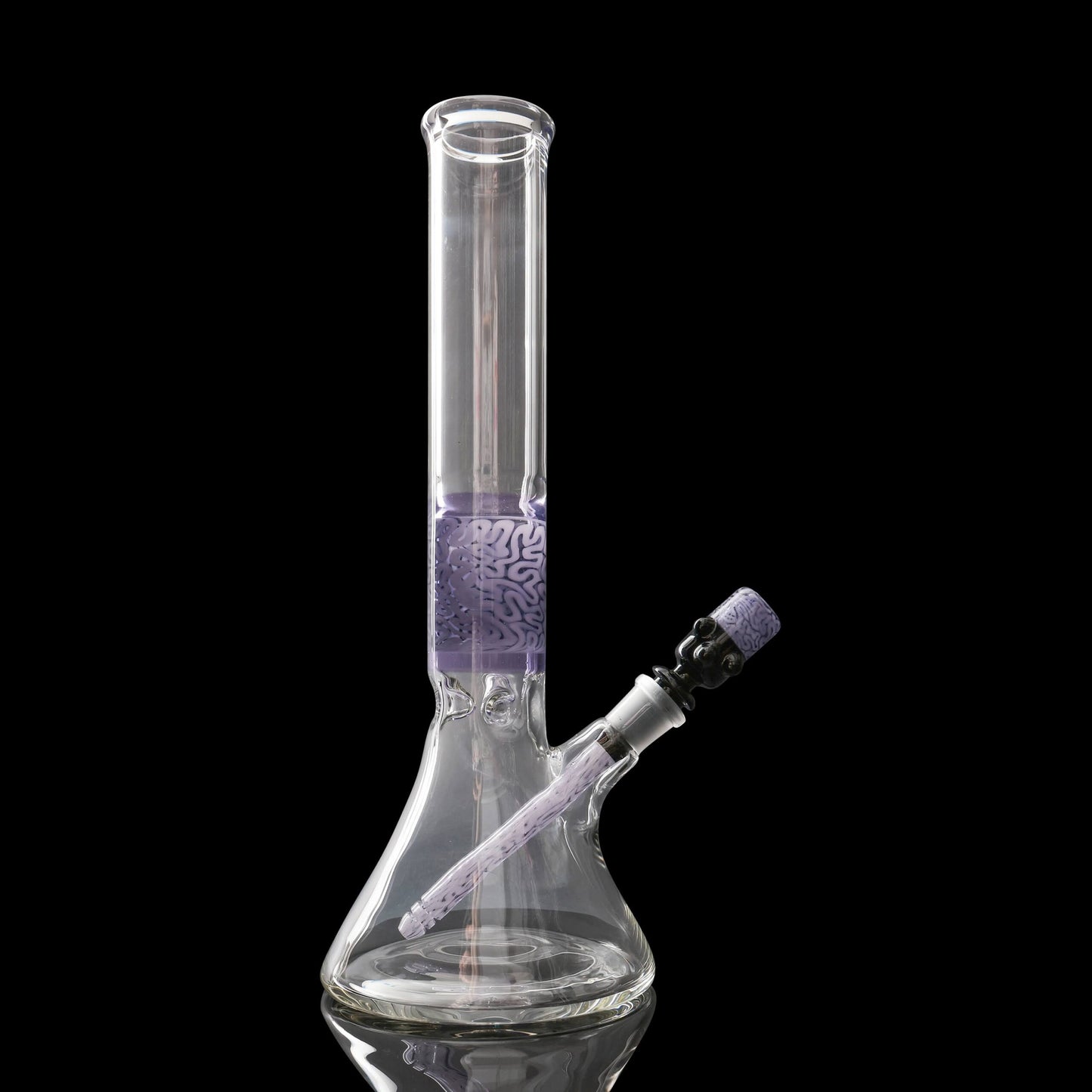 meticulously crafted art piece - Purple Beaker Tube (A) By Algae