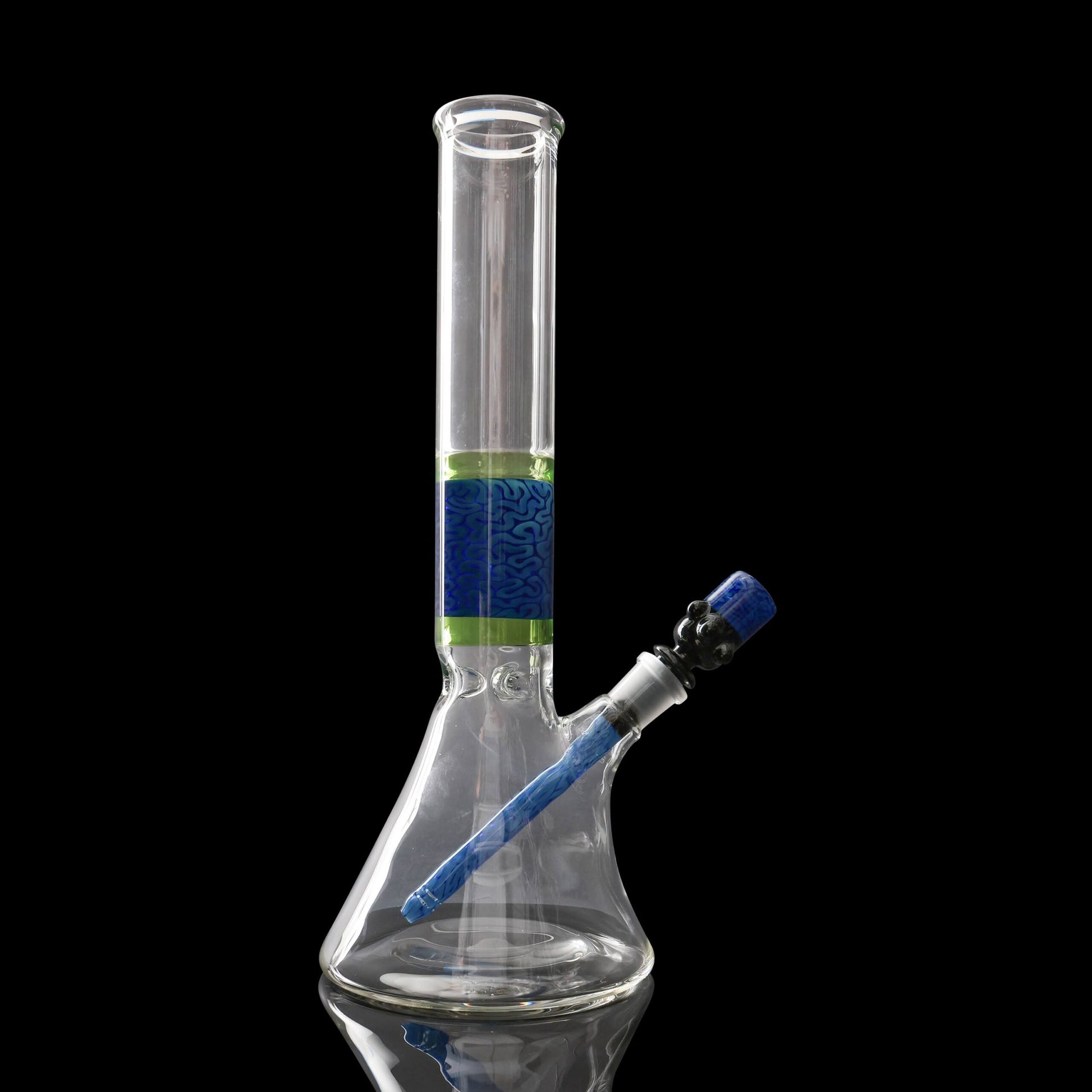 meticulously crafted art piece - Blue Beaker Tube (B) By Algae