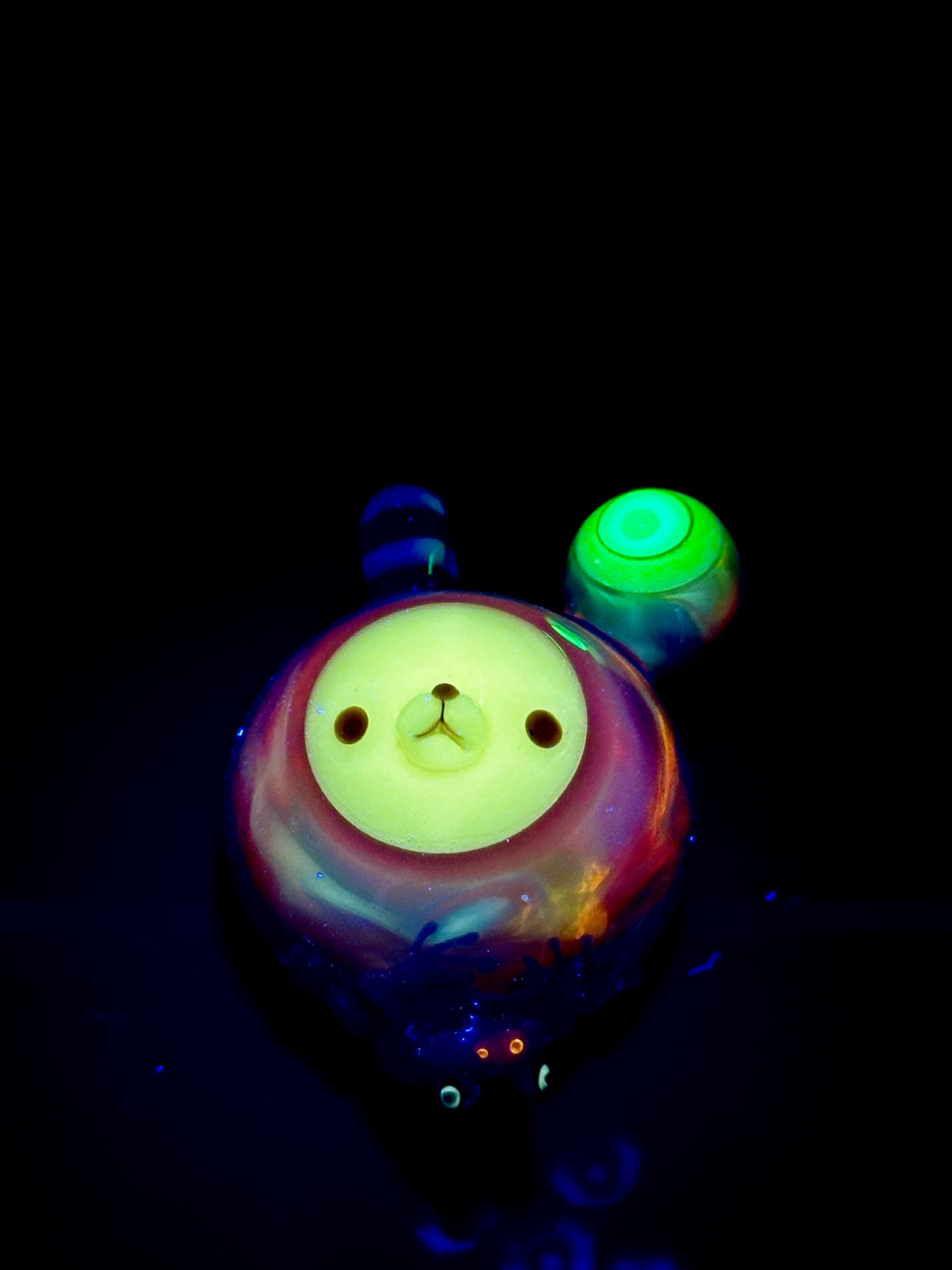 Aquarius chappy head with frog and eye pendant