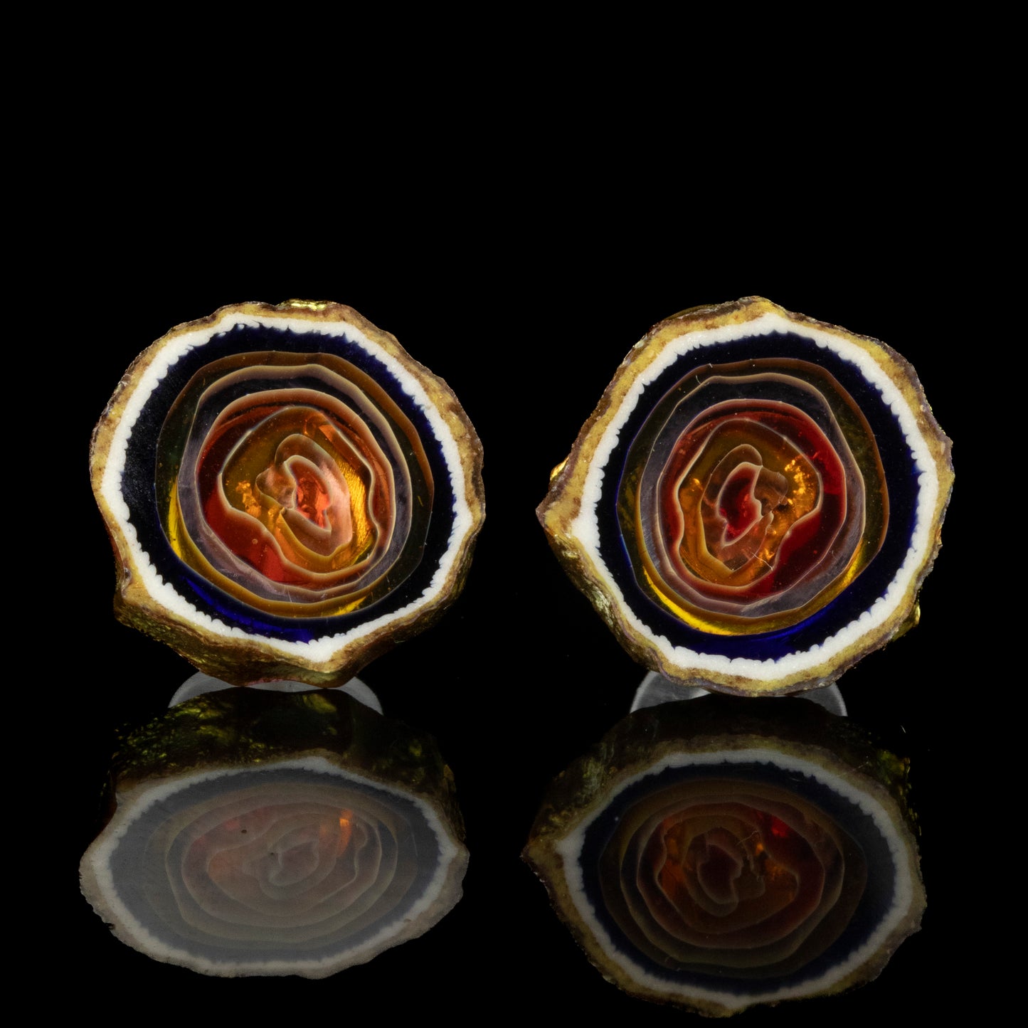 Golden Agate Earring Studs by Green T (2024)