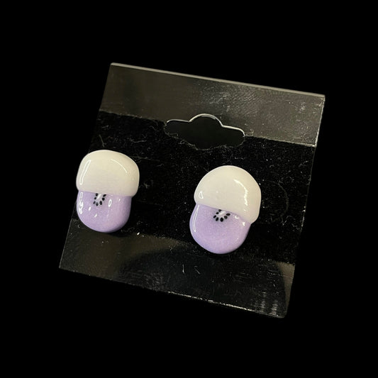 UV Reactive Kiwi Earrings (B) by Sakibomb