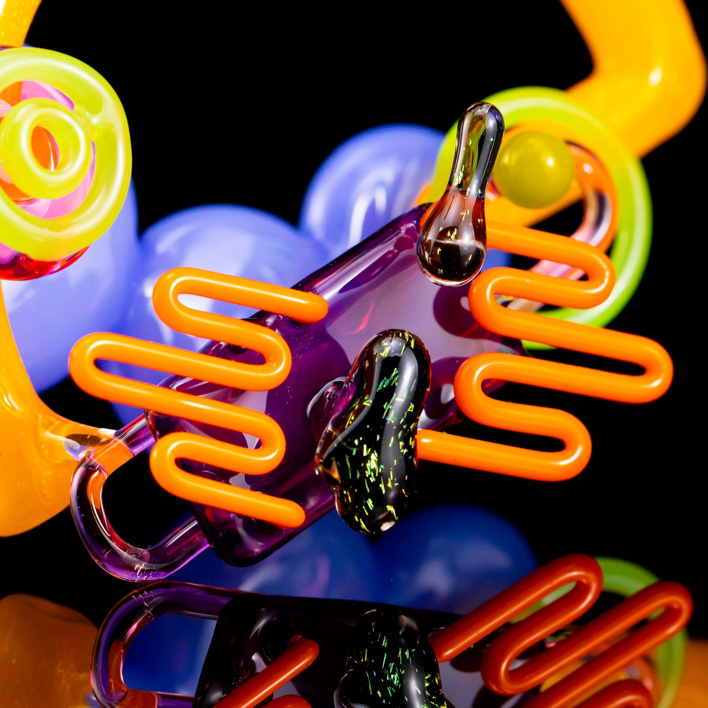 All Out 90's Abstract Piece by Elnew Glass