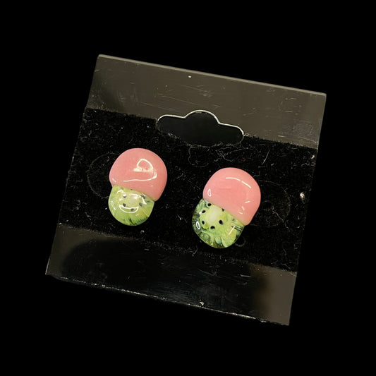 UV Reactive Kiwi Earrings (C) by Sakibomb
