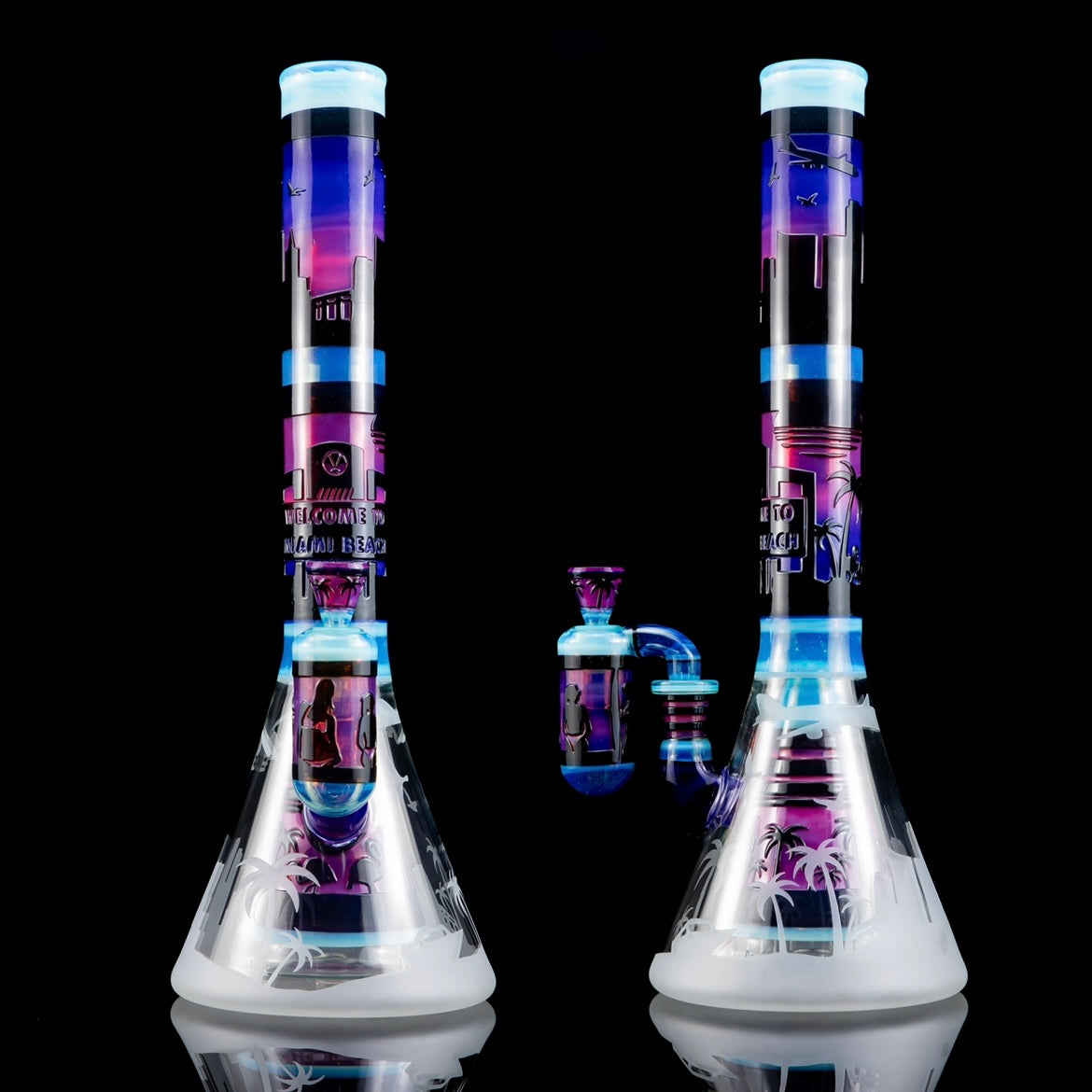 Miami Vice Pyramid Perk Set by Subliminal Glass