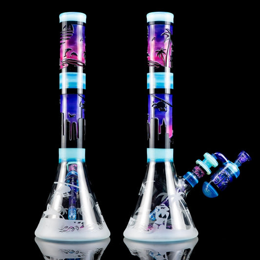 Miami Vice Beaker Set by Subliminal Glass