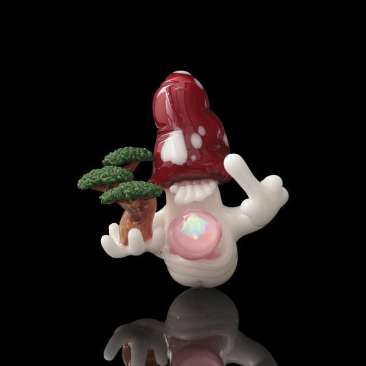 artisan-crafted glass pendant - Trippy Shroom Pendant by Bubbles the Butcher x GlassHole (2023)
