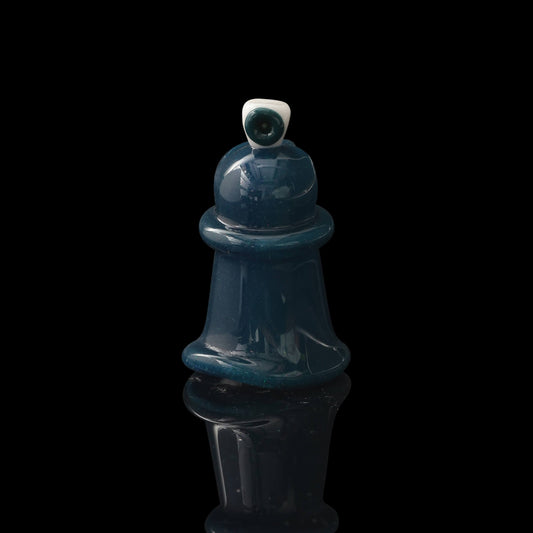 luxurious glass pendant - Dark Aqua Blue Designer Pendant by GlassHole (2023)
