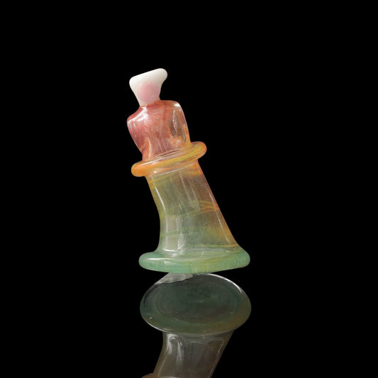 hand-blown glass pendant - Red & Green Designer Pendant by GlassHole (2023)