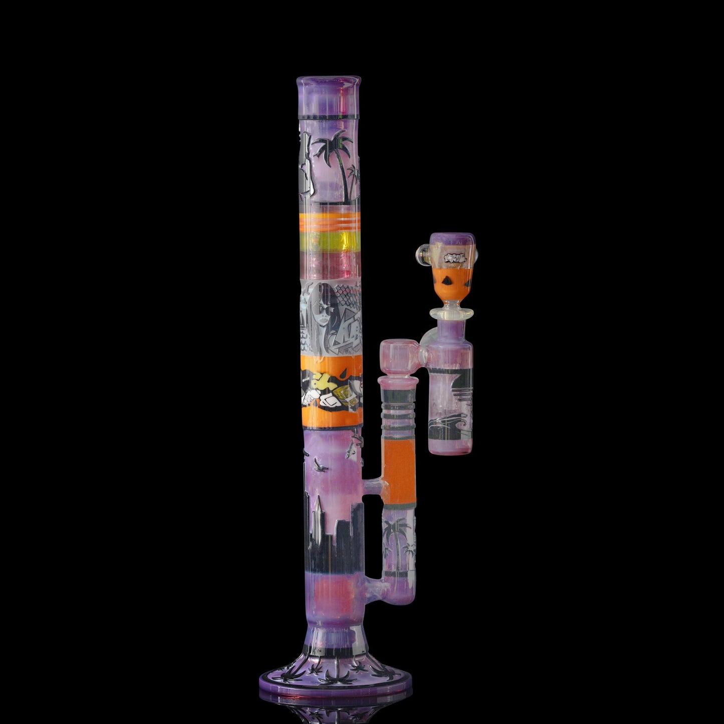 exquisite art piece - Subliminal x Atomik x Groe Straight Tube Set with Dry Catcher (Got the Juice Vol. 2)