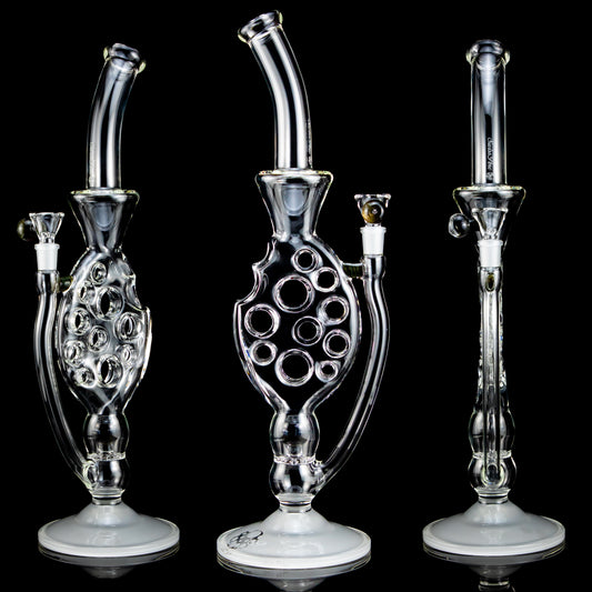 Swiss Perc Mini Bent Neck SideFeeder "MarblePerc" in Paparazzi [Number 83 of 100 for 2023]