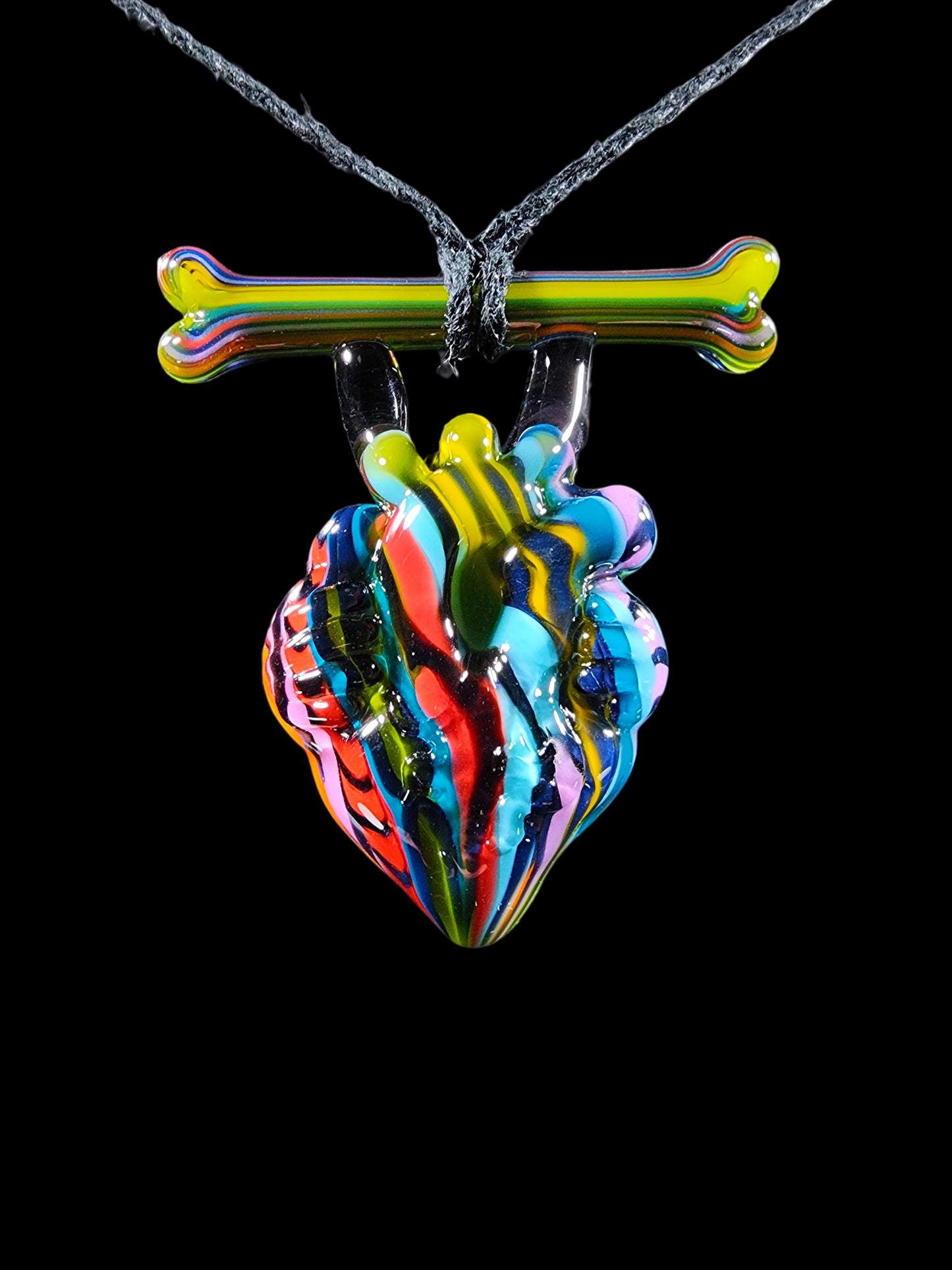 Bold Coogi Heart w/ Bone Pendant (A) by Babedrienne x Trip A (Coogi Zoo)