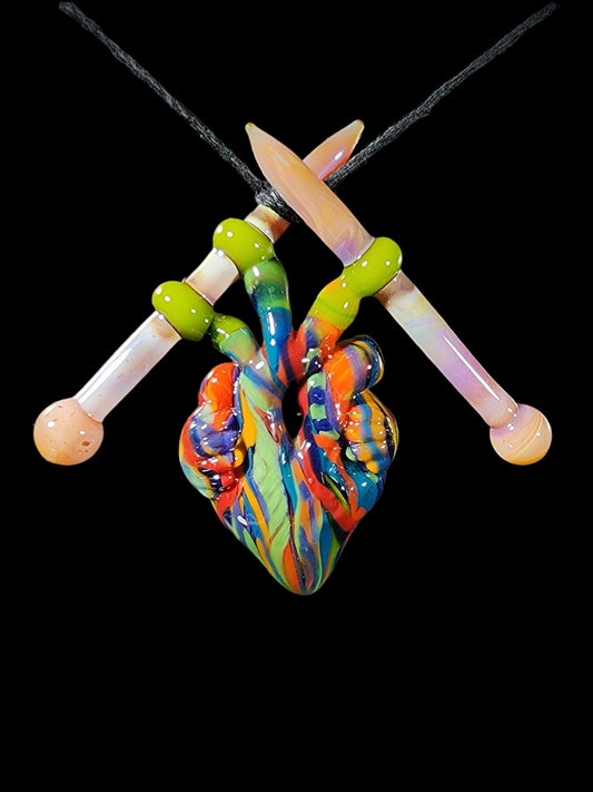 Bold Coogi Heart w/ Needles Pendant by Babedrienne x Trip A (Coogi Zoo)