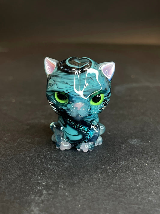 hand-blown glass pendant - Kitty Pendant (D) by Nathan Belmont (2023)