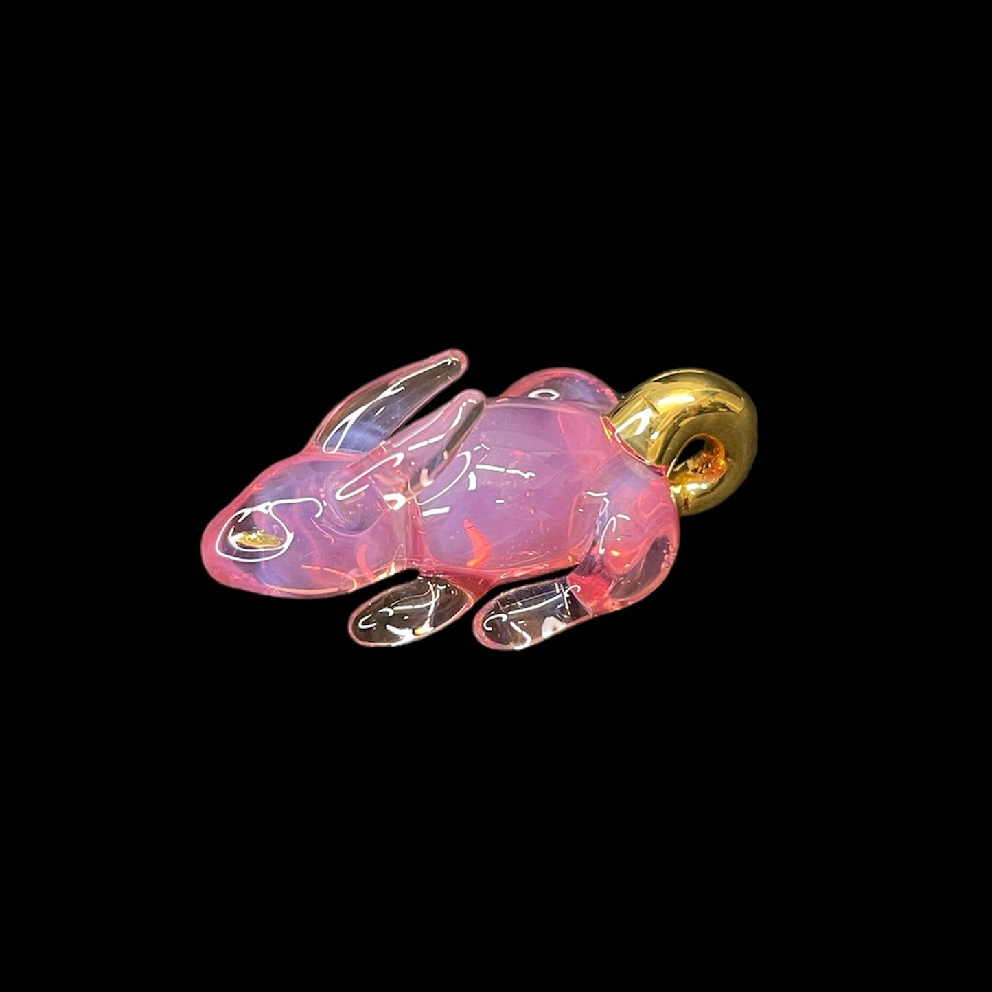 Pink Rabbit With Gold Hoop Pendant by Sibelley (2023)