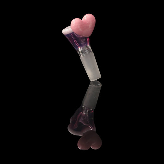 hand-blown art piece - 10mm Magenta Male Love Slide by Sakibomb (2023)