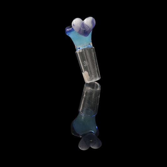 heady art piece - Blue 14mm Male Love Slide by Sakibomb (2023)