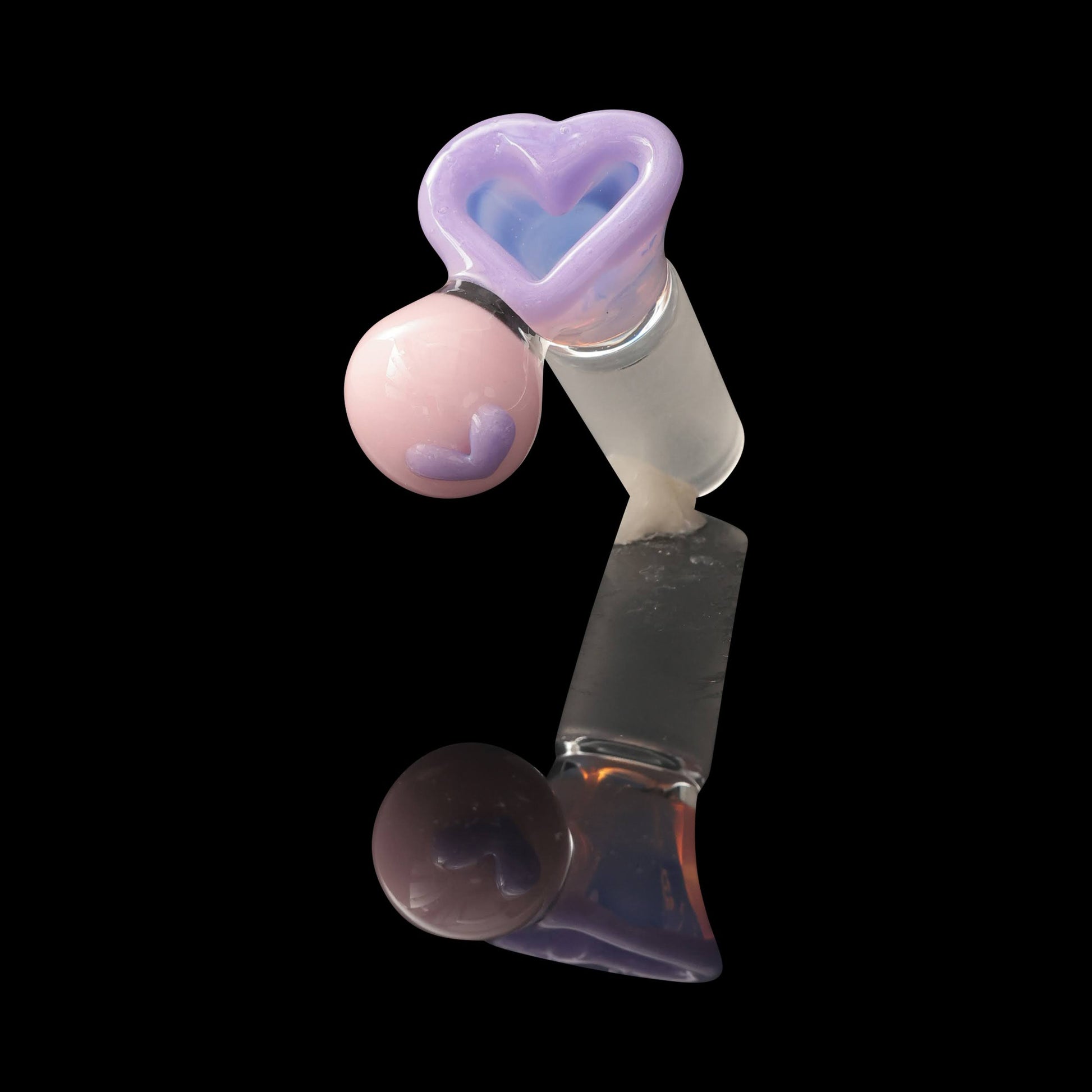 sophisticated art piece - Pink 14mm Male Heart Slide (A) by Sakibomb (2023)