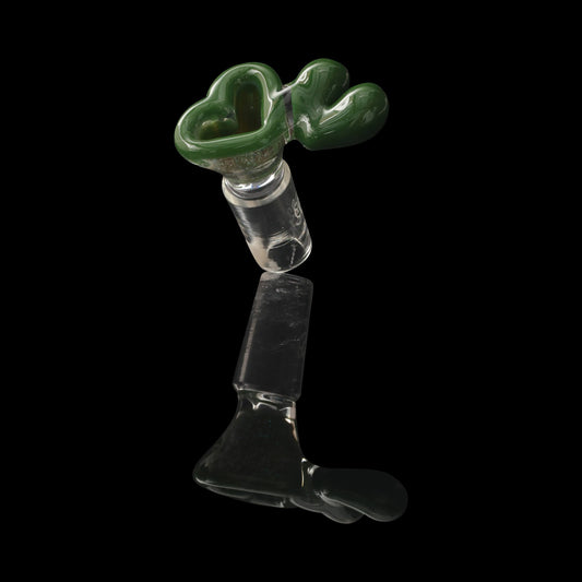 luxurious art piece - Green 14mm Male Love Slide by Sakibomb (2023)