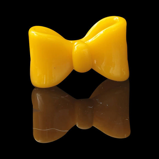 innovative glass pendant - Yellow Bow Pendant by Sakibomb (2023)