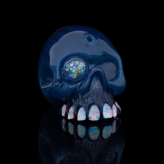 meticulously crafted art piece - Aqua Skull w/ Milli by Carsten Carlile (2023)