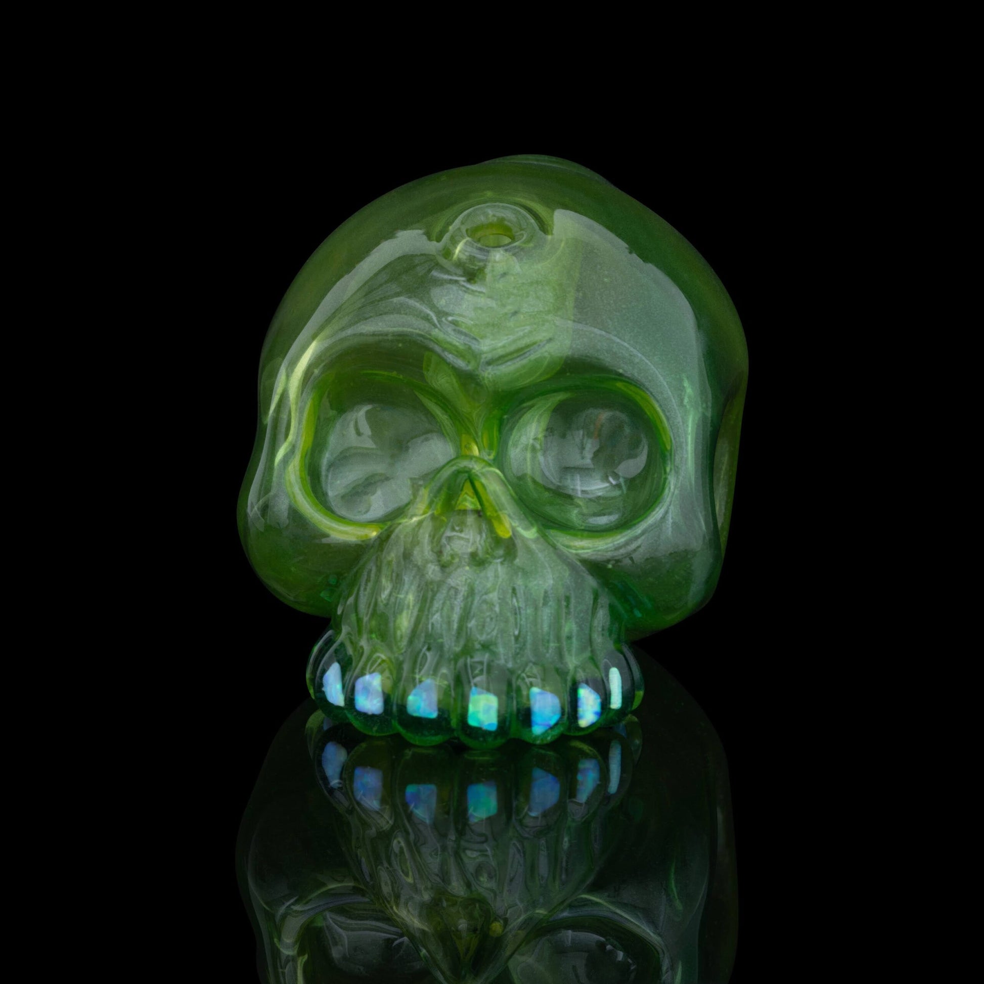 heady art piece - Lime Green Skull by Carsten Carlile (2023)