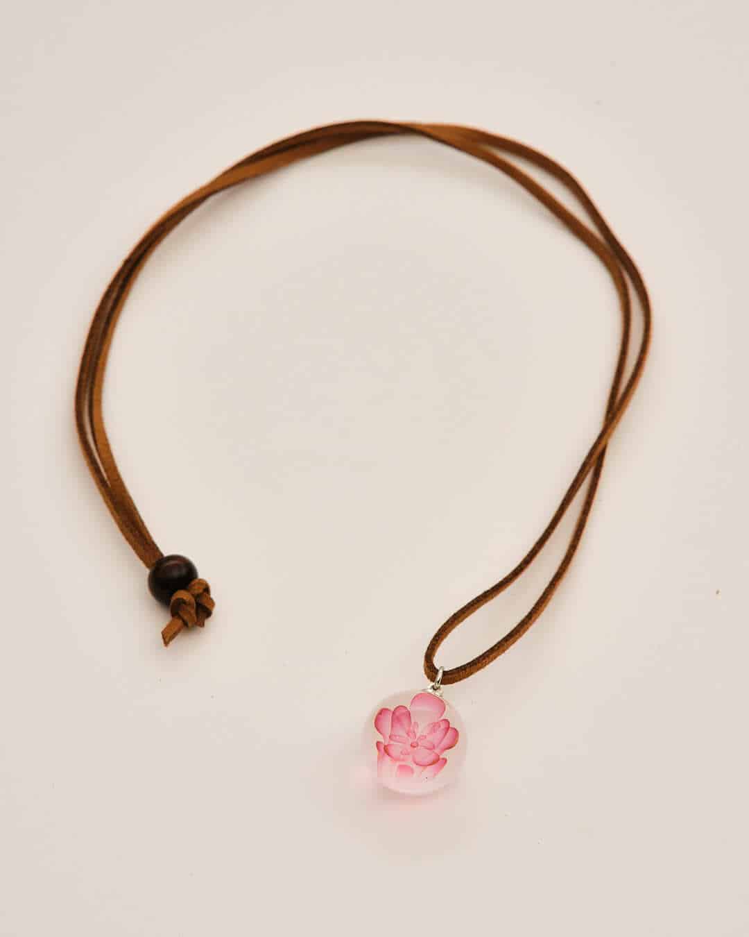 heady glass pendant - (CS4) Small White Cherry Blossom Pendant by ColorWorks