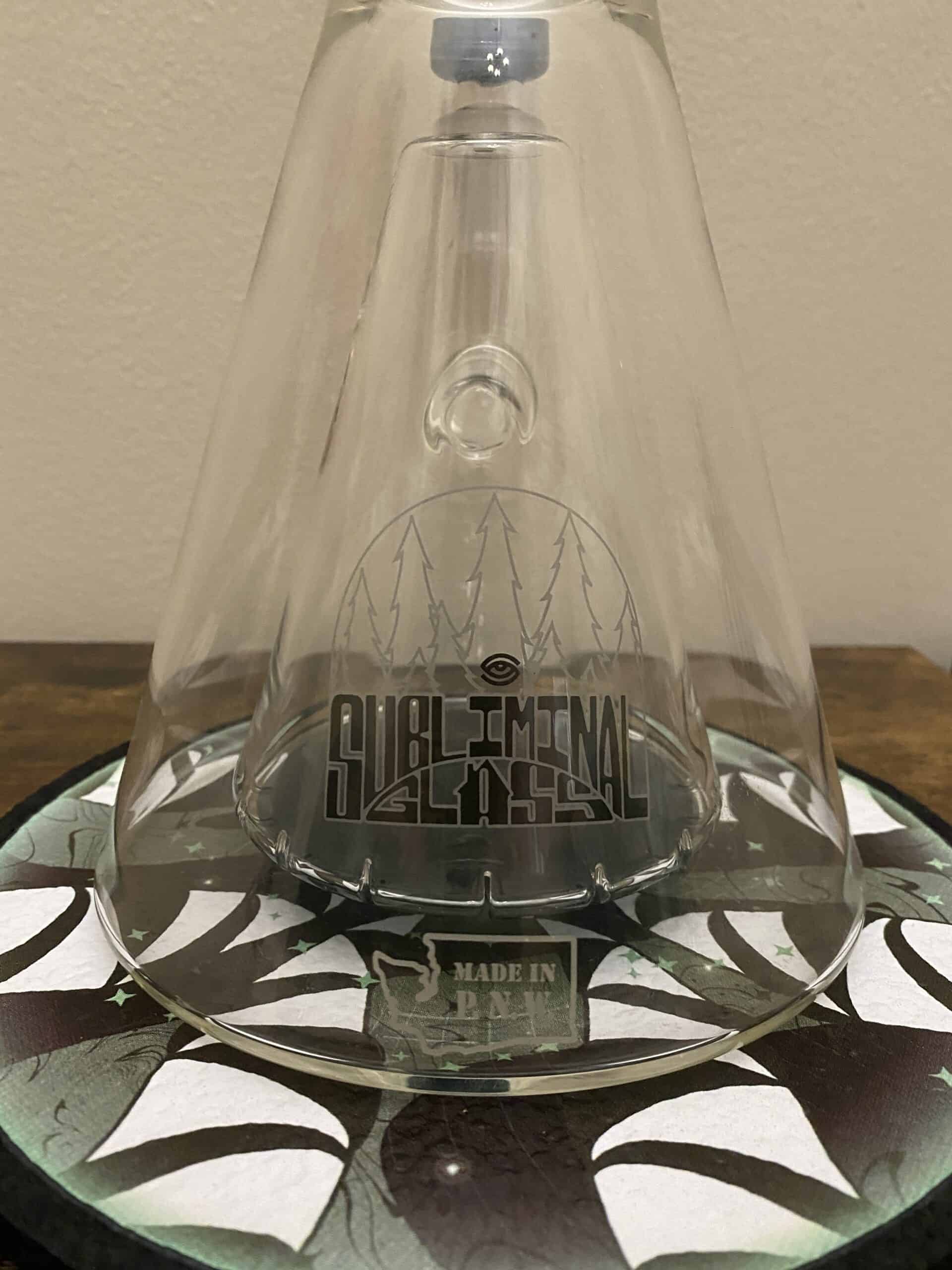 sophisticated art piece - (Sub1) 15 Inch Collins Pyramid Perc Beaker by Subliminal Glass