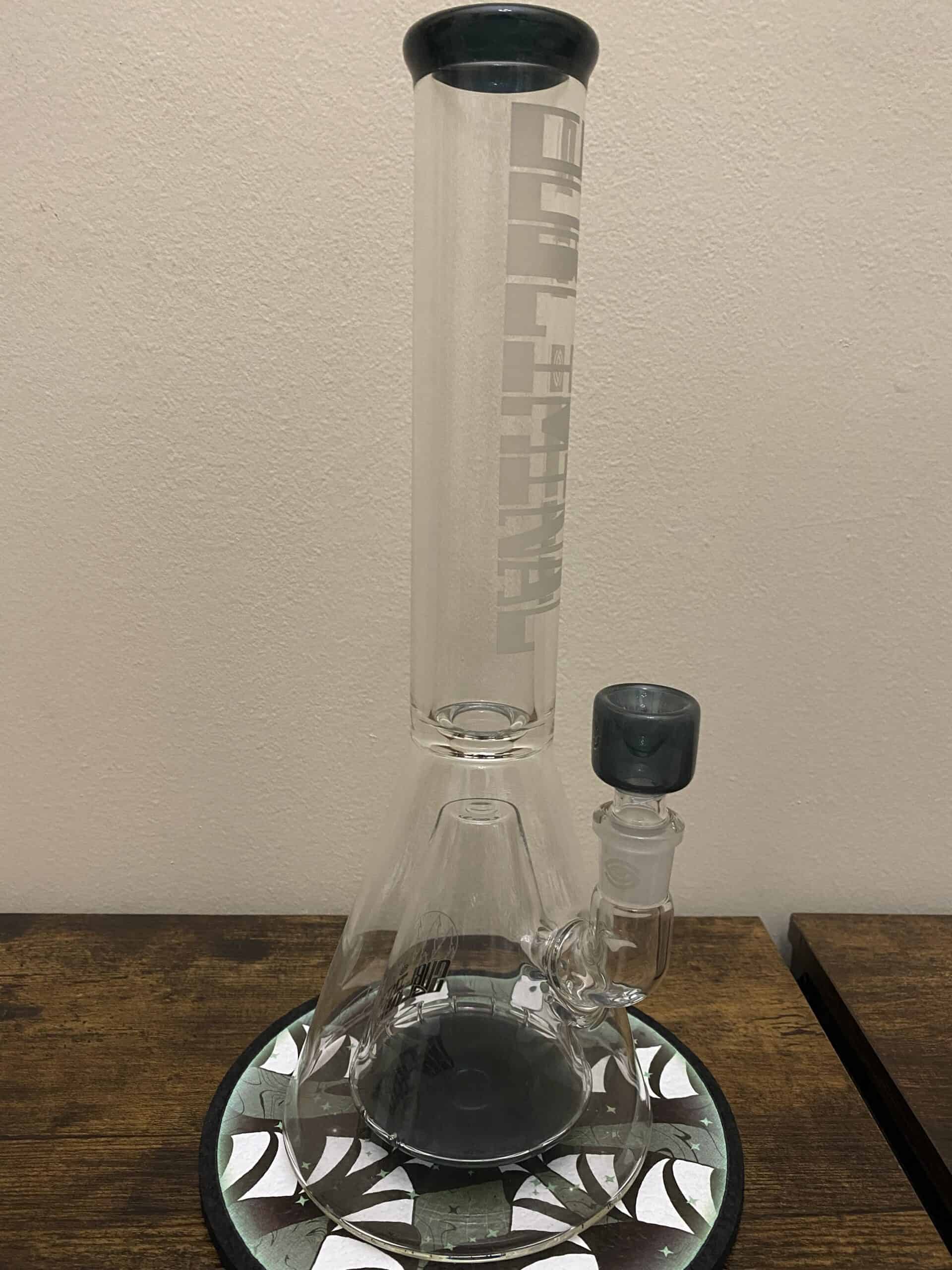 sophisticated art piece - (Sub1) 15 Inch Collins Pyramid Perc Beaker by Subliminal Glass