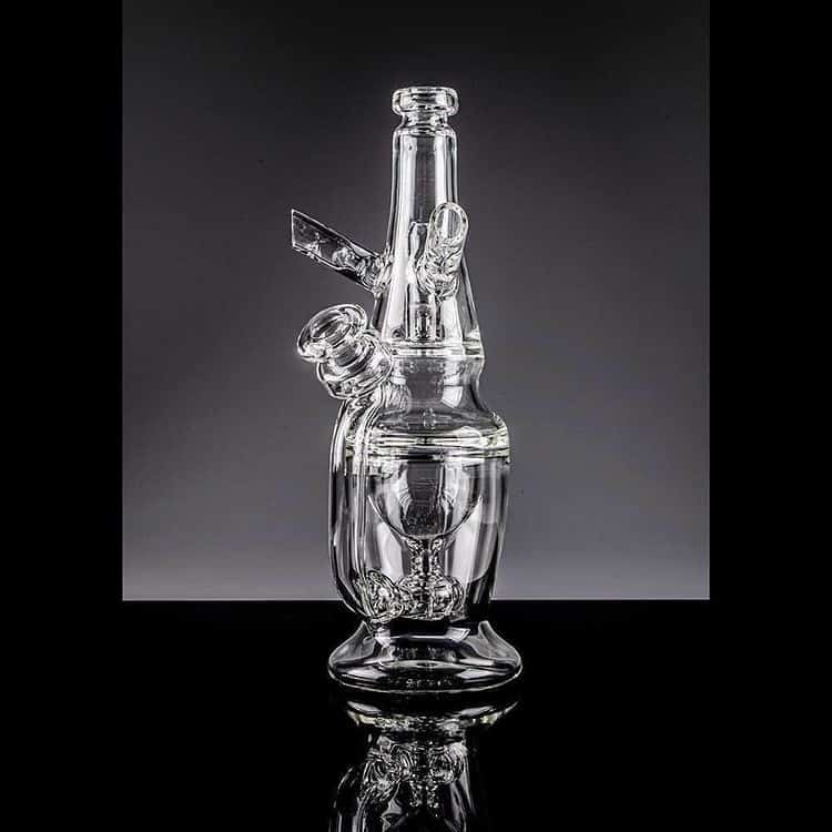 sophisticated design of the Apex Xhaleincycler Rig (w/ Case & Carb Cap) by Robert Mickelsen