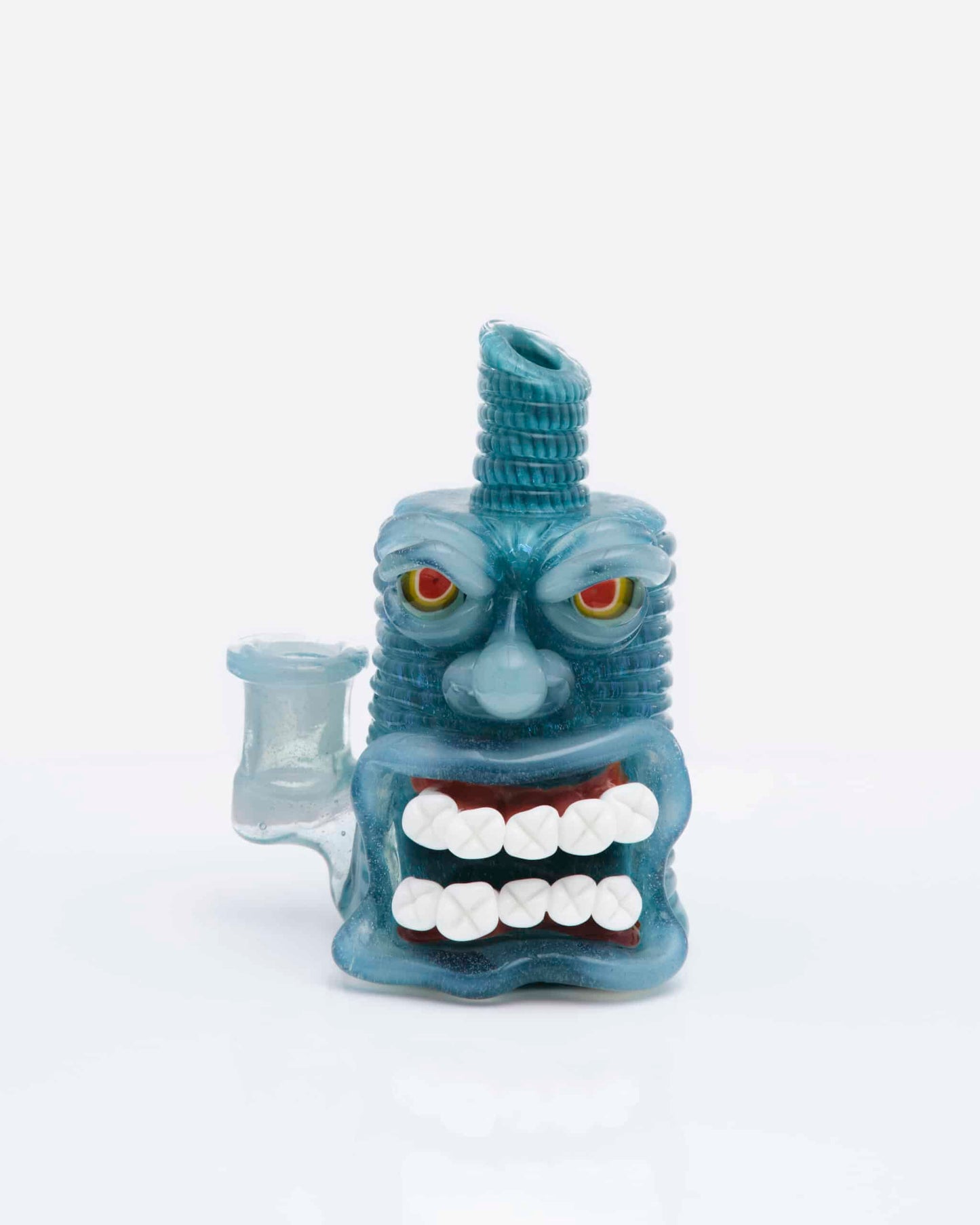 luxurious design of the Emerald Dichro over Aqua Azul & Nimbus Face Rig w/ Matching Carb Cap by FrostysFresh