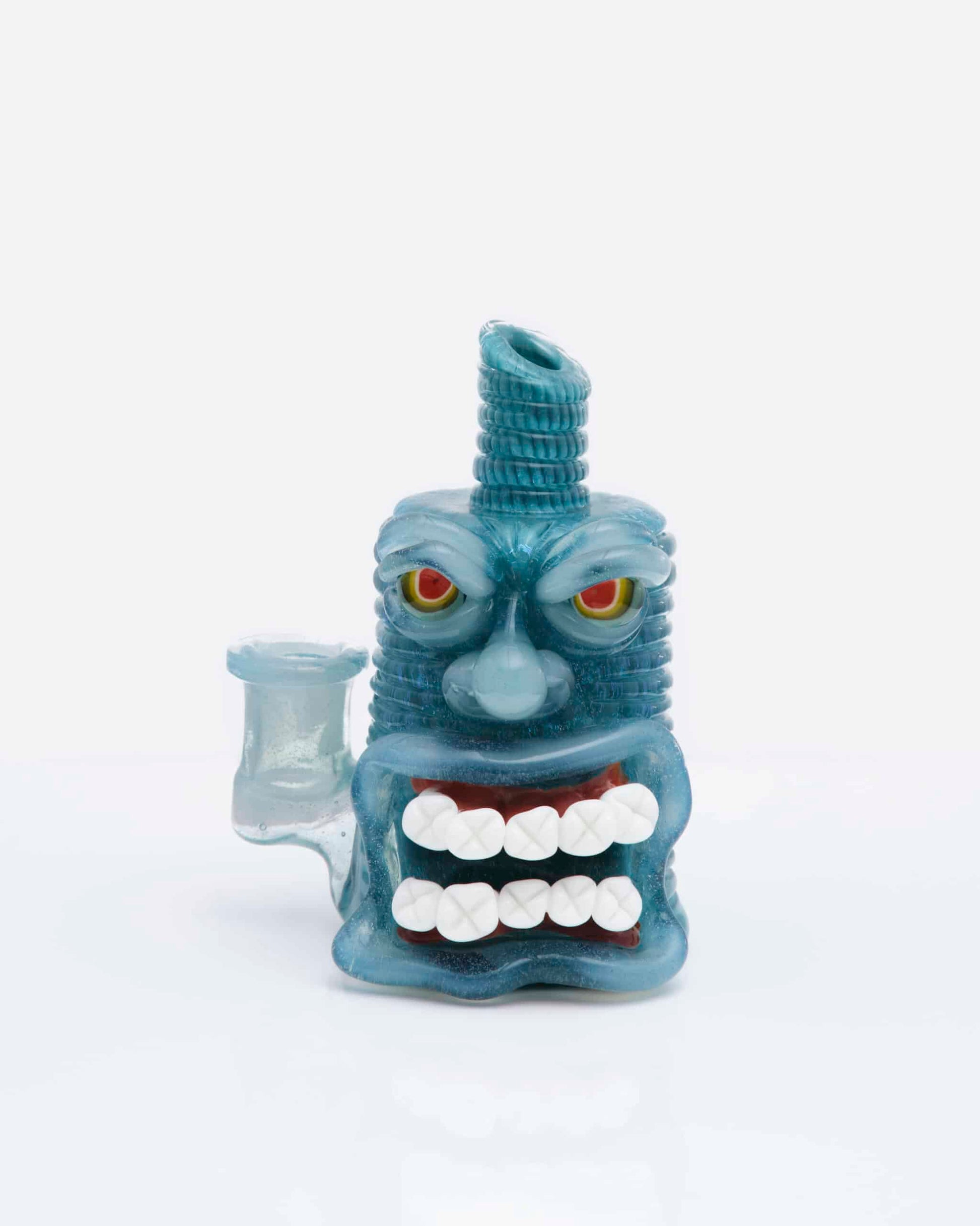 luxurious design of the Emerald Dichro over Aqua Azul & Nimbus Face Rig w/ Matching Carb Cap by FrostysFresh