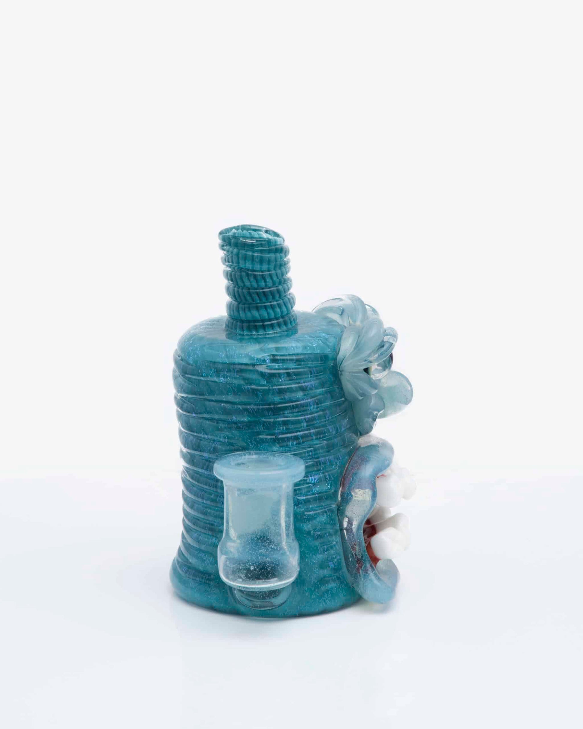 luxurious design of the Emerald Dichro over Aqua Azul & Nimbus Face Rig w/ Matching Carb Cap by FrostysFresh