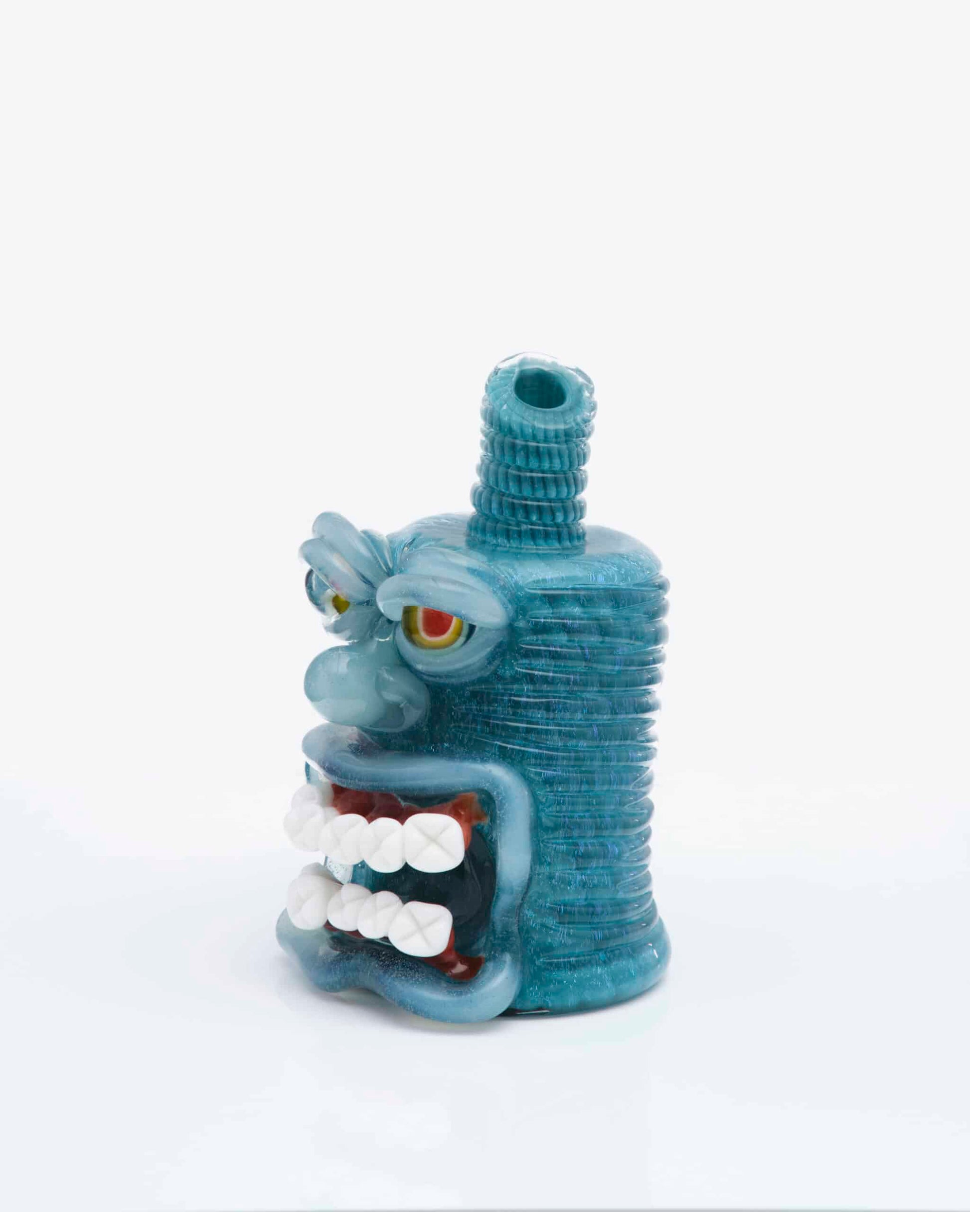 luxurious design of the Emerald Dichro over Aqua Azul & Nimbus Face Rig w/ Matching Carb Cap by FrostysFresh