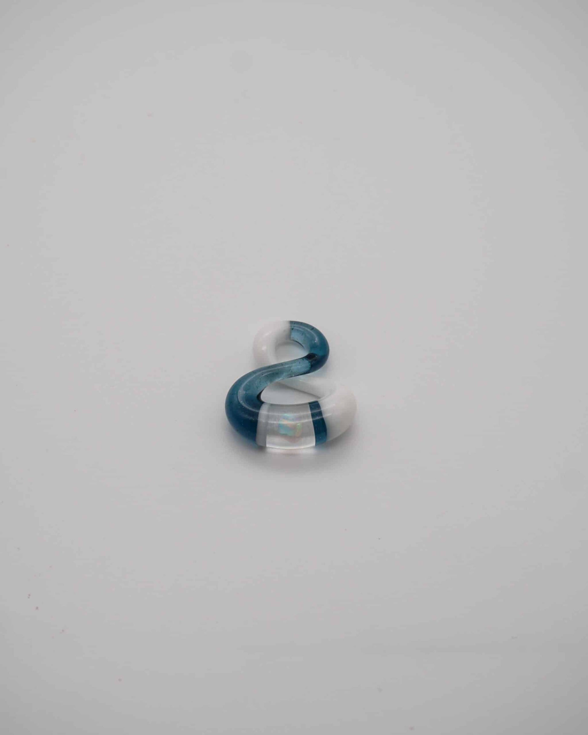 sophisticated glass pendant - Aqua/White Mini Infinity Pendant by Nateylove