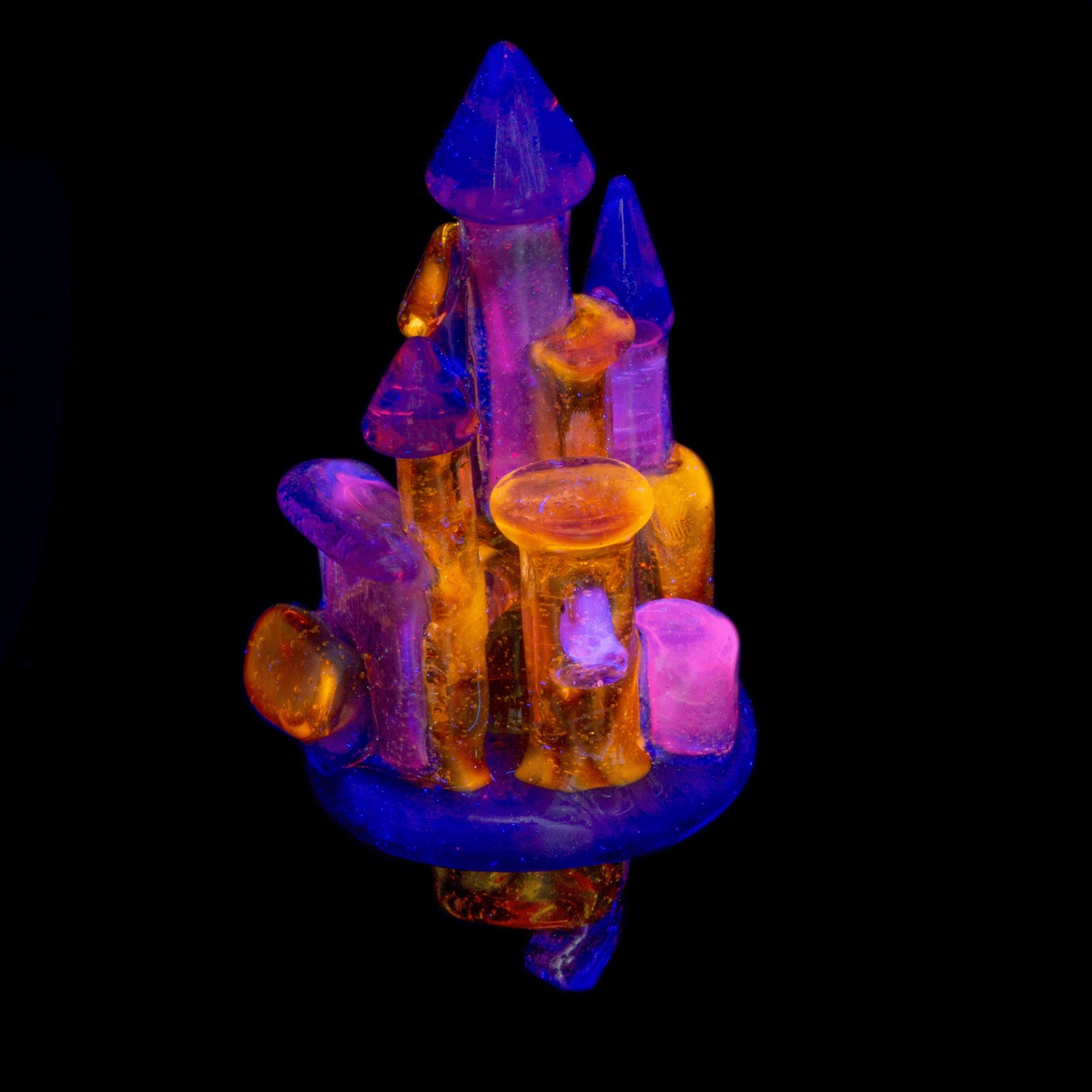 artisan-crafted art piece - Phoenix X White Satin Crushed Opal Kingdom Set by JEBB Glass