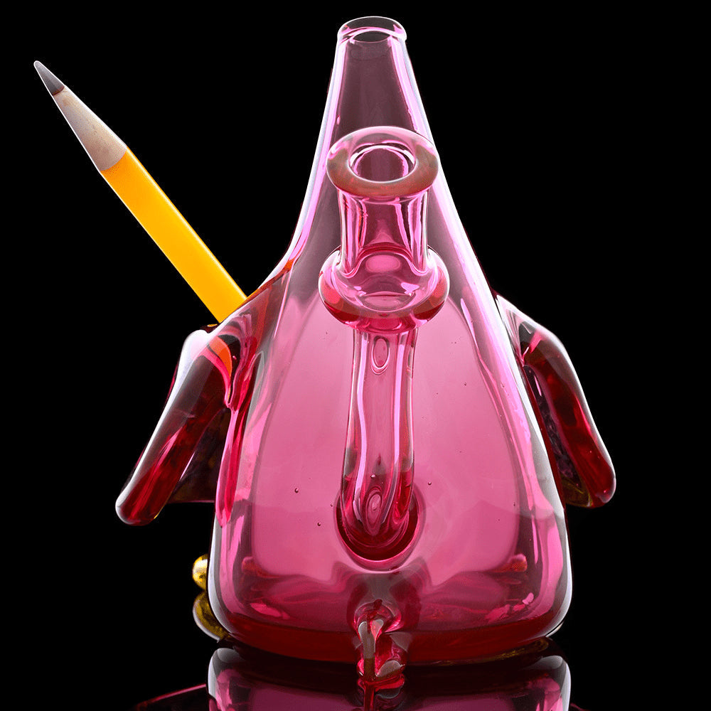 hand-blown design of the Stupid Little Penguin Collaboration Rig by Sherbet Glass x Chaka Glass