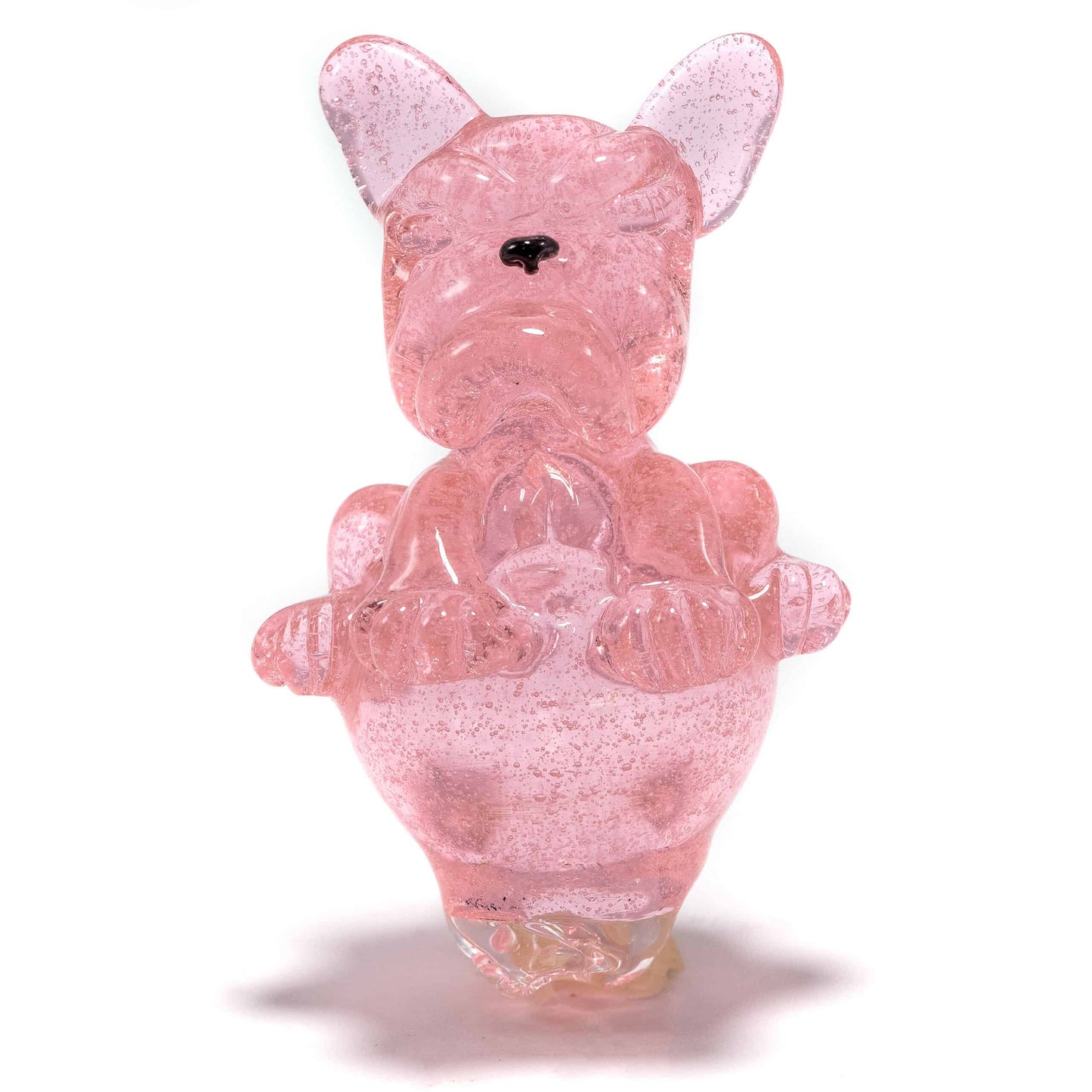 sophisticated glass pendant - [SW4] Pink Lollipop Frenchie Recycler with Opal Eyes Set by Swanny (w/ matching Opal Eyes Frenchie Pendant, Frenchie Spinner Cap, Bobblehead Opal Eyes Pendant, a Swanny Moodmat, and a signed 1300 Peli