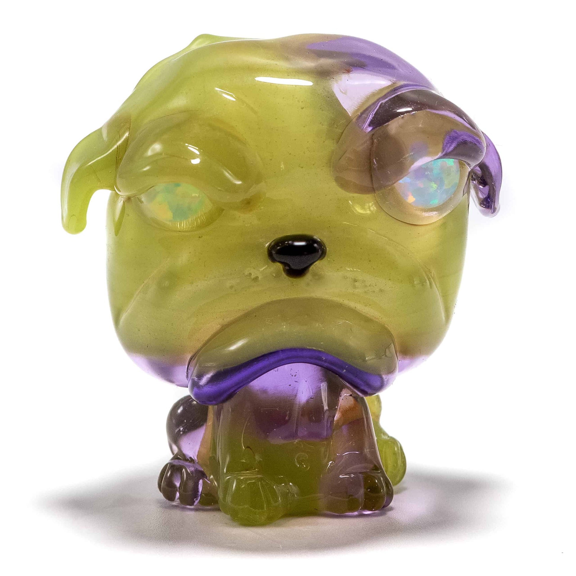 exquisite design of the [SW1] Hulk Cheese CFL/Purple Rain Full-size Frenchie Rig with Opal Eyes Set by Swanny (w/ matching Opal Eyes Frenchie Pendant, Frenchie Spinner Cap, Bobblehead Opal Eyes Pendant, a Swanny Moodmat, and