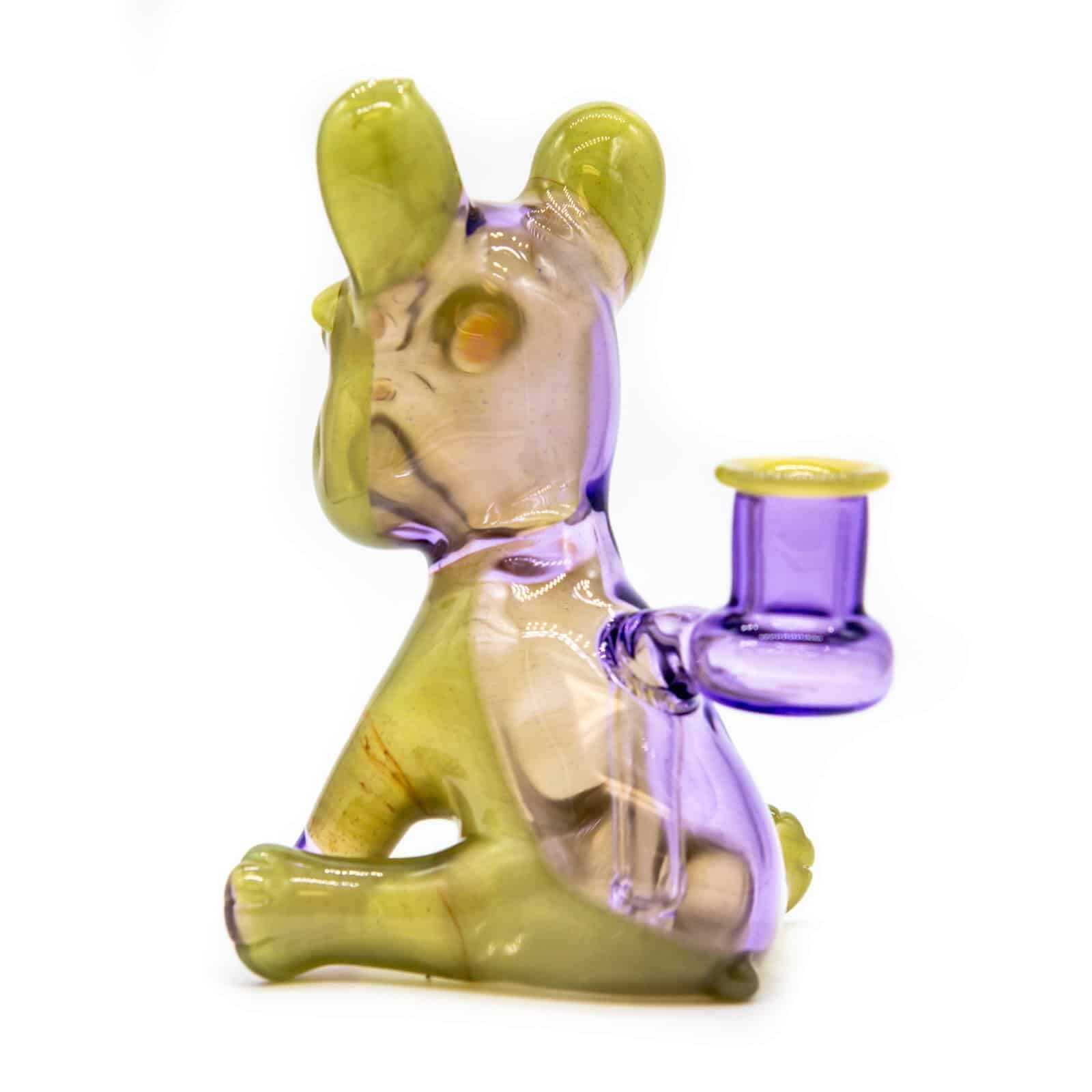 exquisite design of the [SW1] Hulk Cheese CFL/Purple Rain Full-size Frenchie Rig with Opal Eyes Set by Swanny (w/ matching Opal Eyes Frenchie Pendant, Frenchie Spinner Cap, Bobblehead Opal Eyes Pendant, a Swanny Moodmat, and